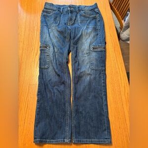 Simply Vera Straight Leg Cargo Pockets Jeans-Size 6